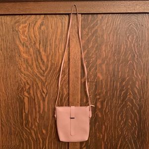 Minimalist mauve pink crossbody bag NWOT